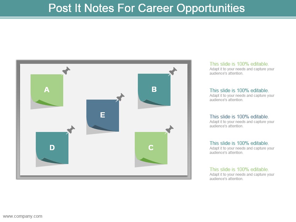 Post It Notes For Career Opportunities Powerpoint Slide Inspiration