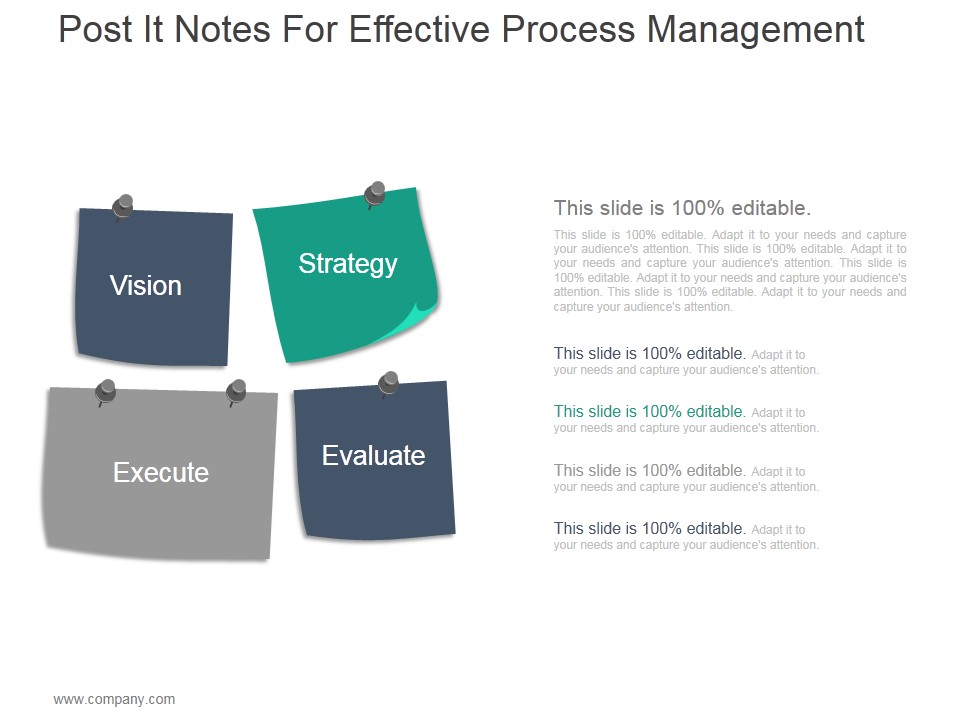 Post It Notes For Effective Process Management Ppt PowerPoint Presentation Designs Download