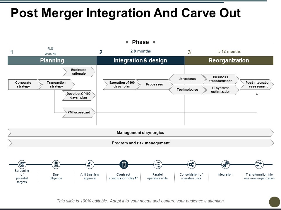 Post Merger Integration And Carve Out Ppt PowerPoint Presentation Pictures Graphics Example