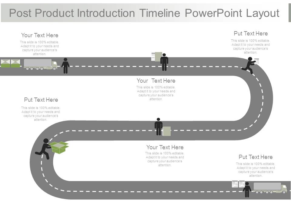 Post Product Introduction Timeline Powerpoint Layout
