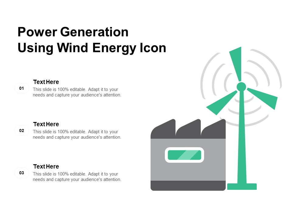 Power Generation Using Wind Energy Icon Ppt PowerPoint Presentation File Graphics Pictures PDF
