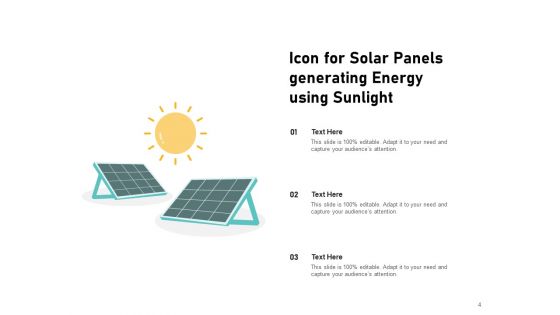 Power Icon Solar Energy Solar Panels Ppt PowerPoint Presentation Complete Deck
