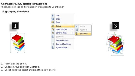 Ppt Graphics Education Books Editable PowerPoint Diagrams