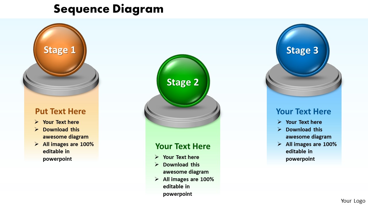 Ppt Sequence Spider Diagram PowerPoint Template 3 Stages Templates