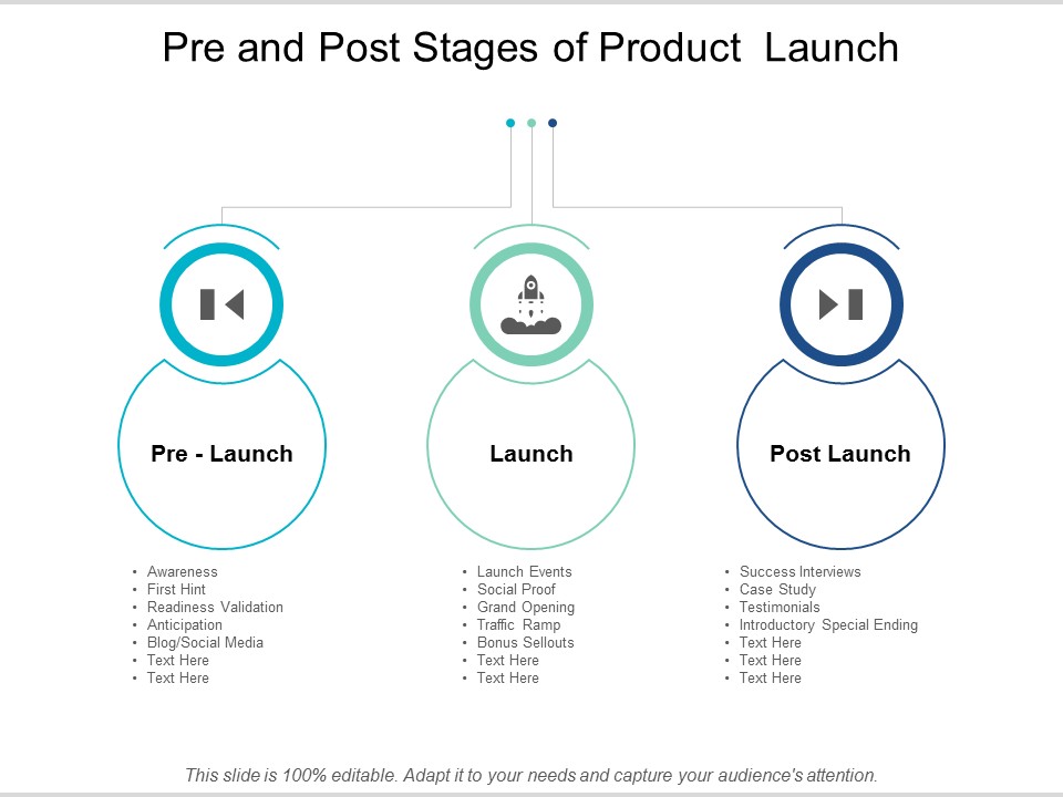Pre And Post Stages Of Product Launch Ppt PowerPoint Presentation Infographic Template Show