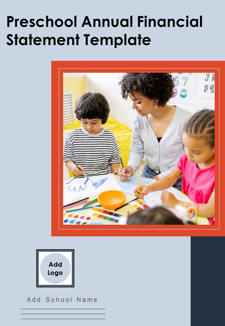Preschool Annual Financial Statement Template One Pager Documents