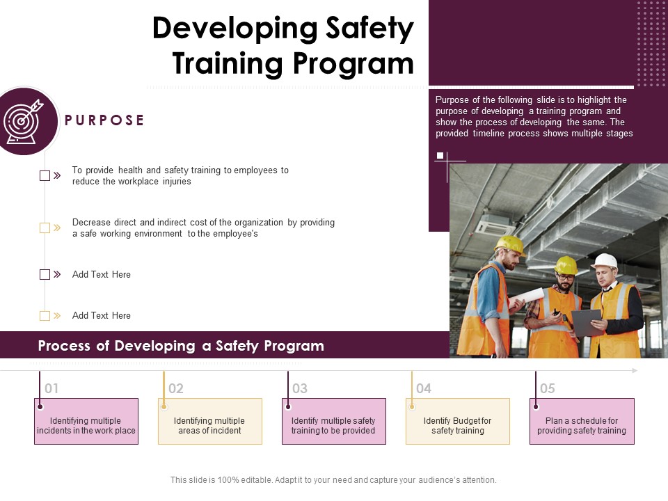 Preventive Measures Workplace Developing Safety Training Program Ppt Infographics Demonstration PDF