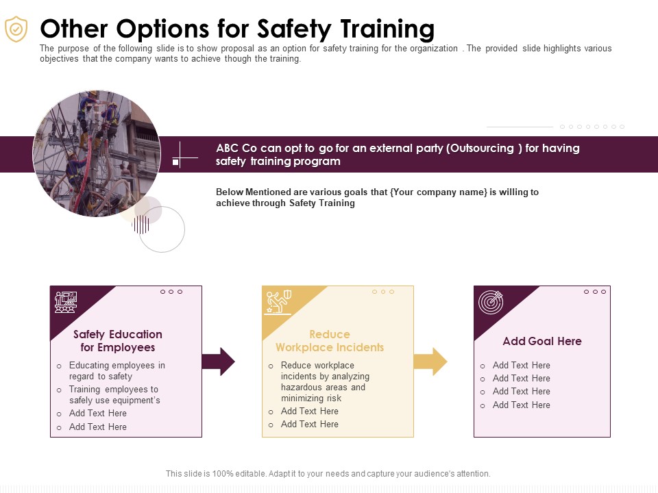 Preventive Measures Workplace Other Options For Safety Training Ppt Inspiration Diagrams PDF