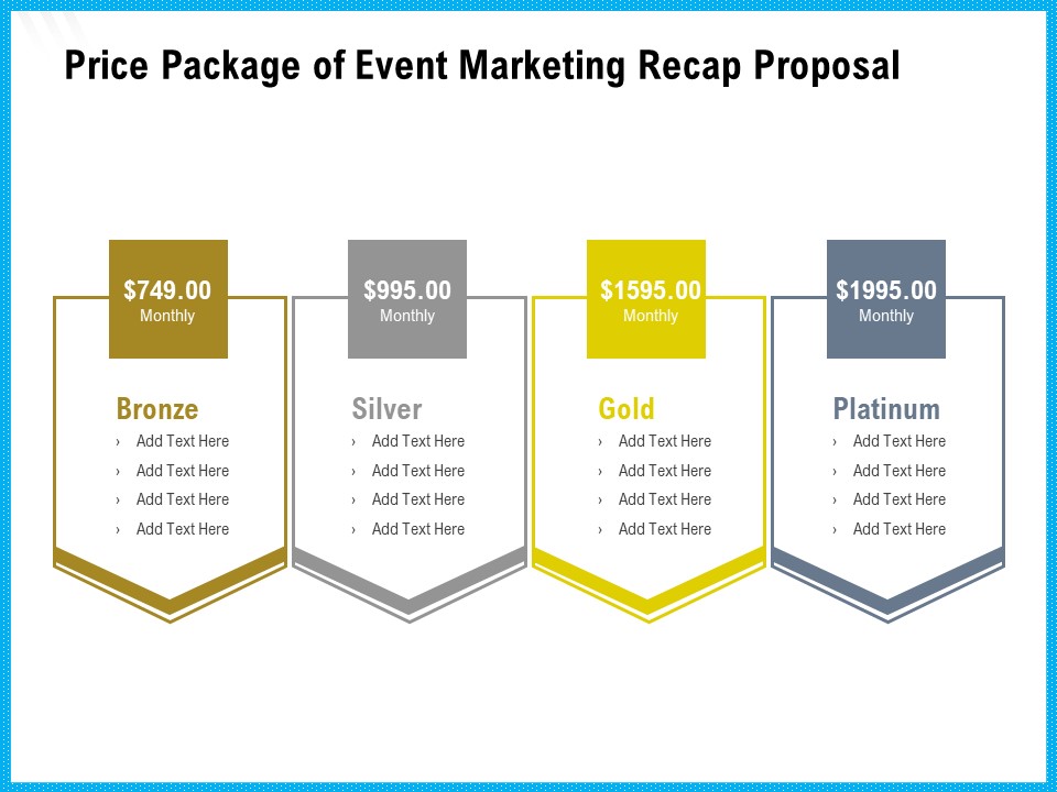 Price Package Of Event Marketing Recap Proposal Ppt Inspiration Ideas PDF