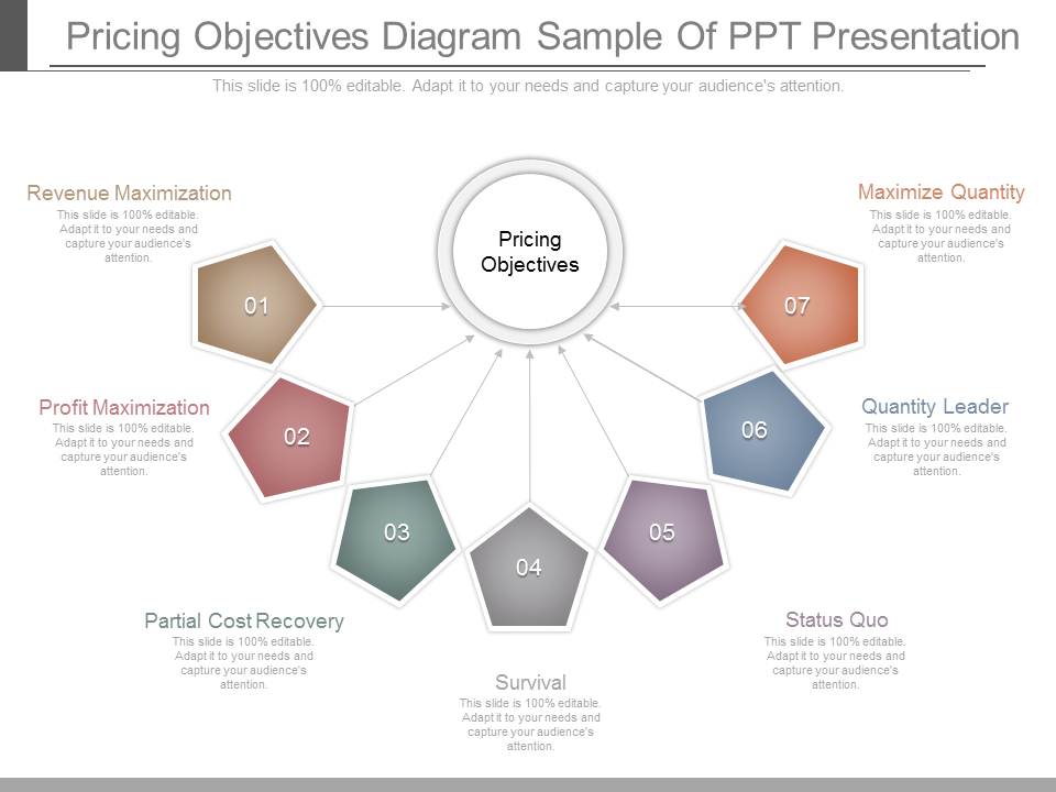 Pricing Objectives Diagram Sample Of Ppt Presentation