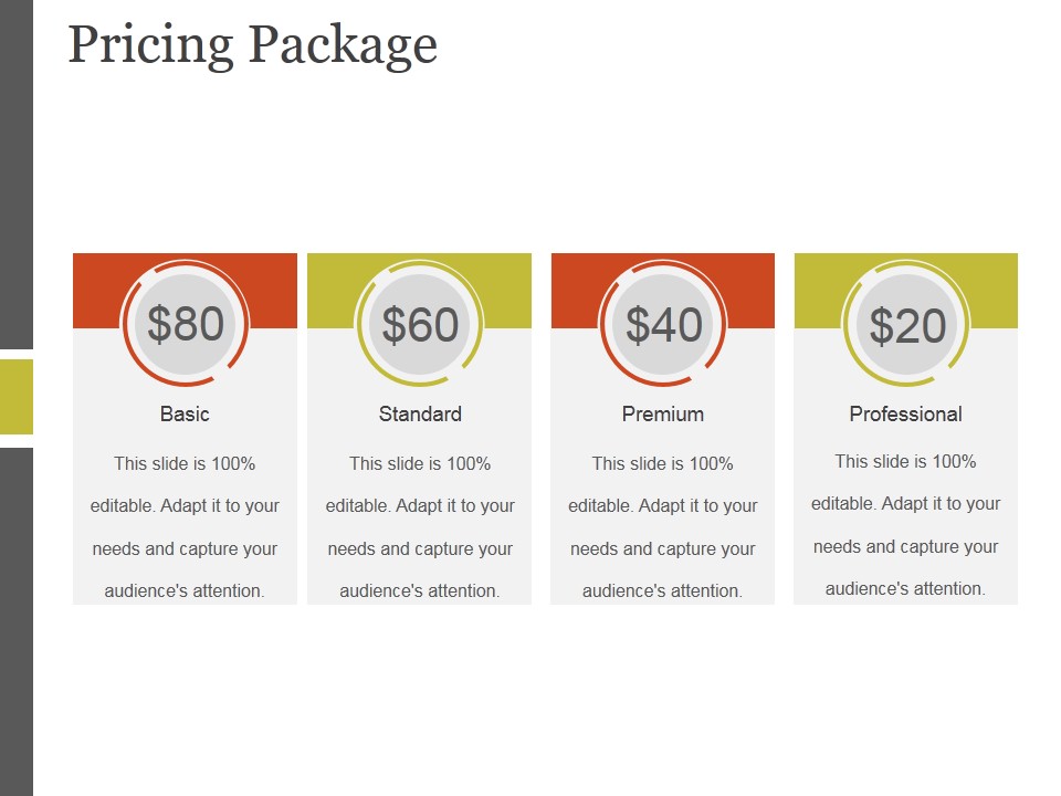 Pricing Package Ppt PowerPoint Presentation Microsoft