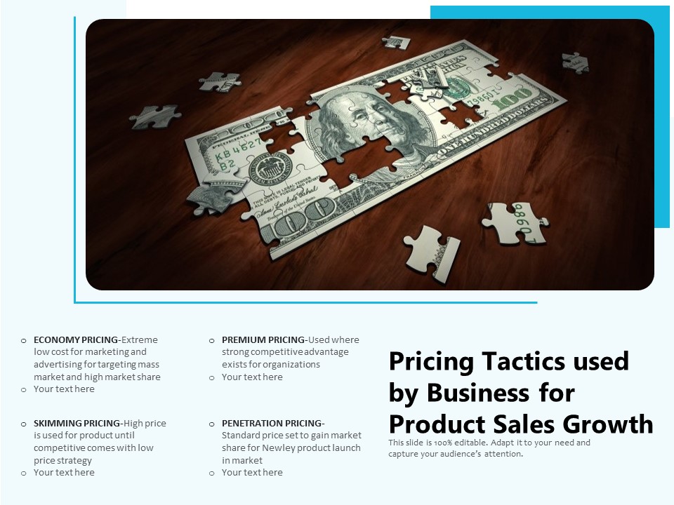 Pricing Tactics Used By Business For Product Sales Growth Ppt PowerPoint Presentation Summary Design Templates PDF