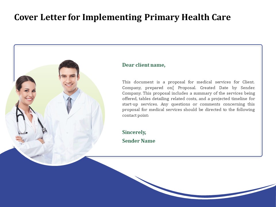 Primary Healthcare Implementation Service Cover Letter For Implementing Primary Health Care Structure PDF