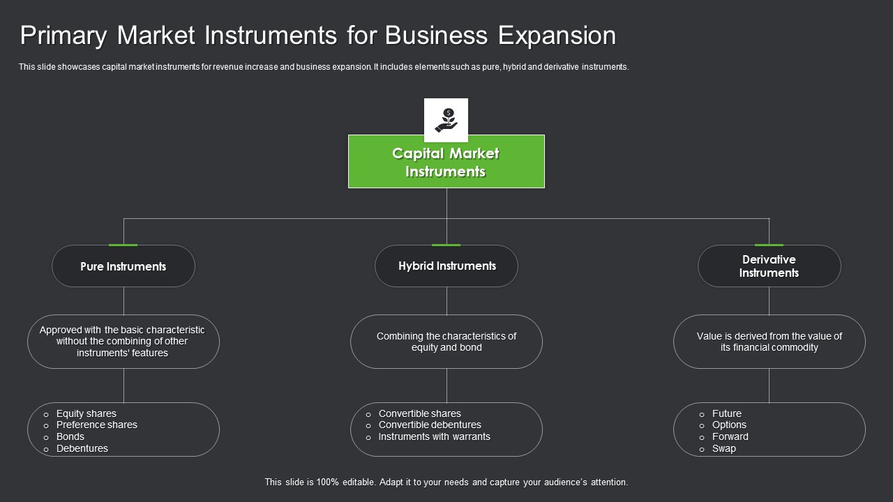 Primary Market Instruments For Business Expansion Ppt PowerPoint Presentation Gallery Visual Aids PDF