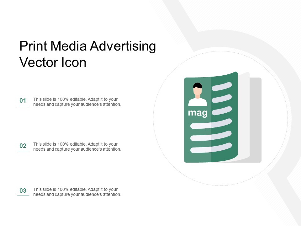 Print Media Advertising Vector Icon Ppt PowerPoint Presentation Pictures Demonstration