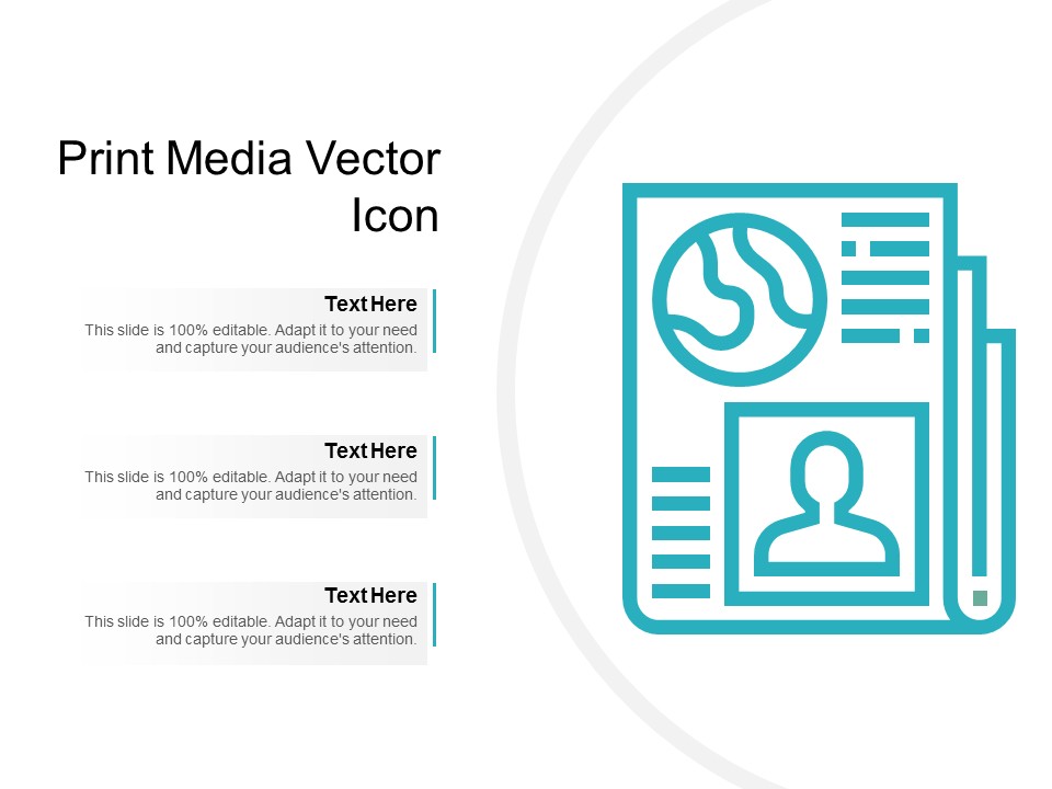 Print Media Vector Icon Ppt PowerPoint Presentation Layouts Template
