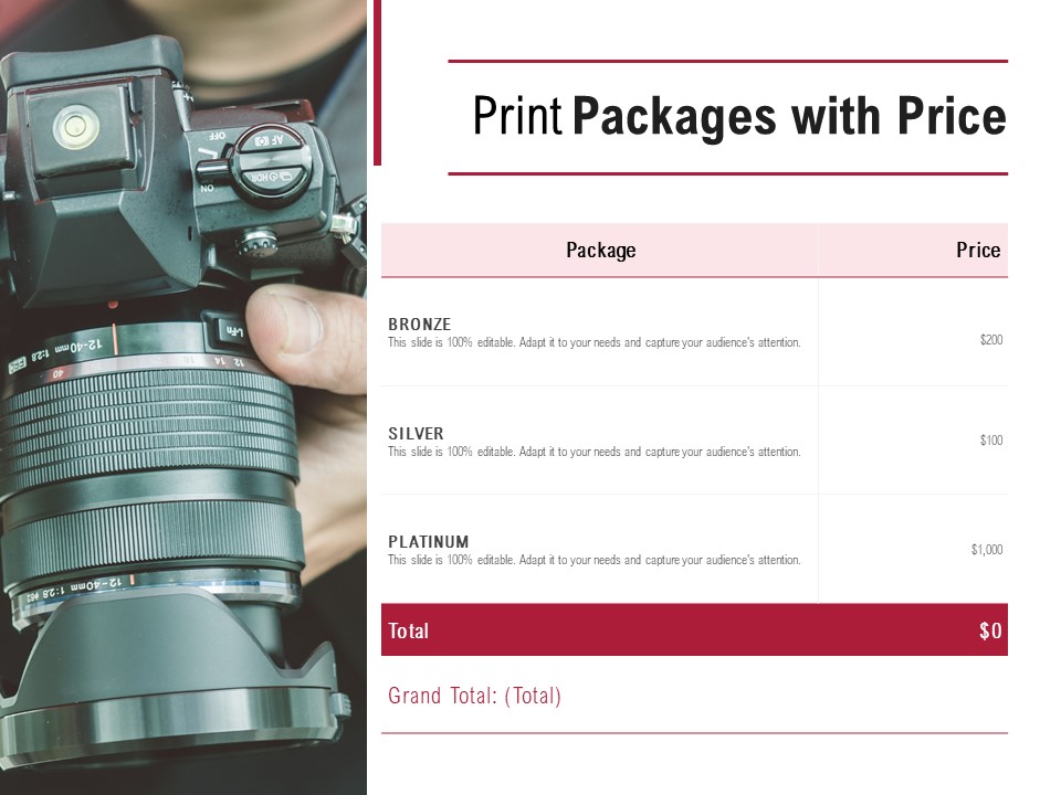 Print Packages With Price Technology Ppt PowerPoint Presentation Visuals