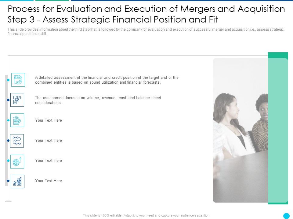 Process For Evaluation And Execution Of Mergers And Acquisition Step 3 Assess Strategic Financial Position And Fit Rules PDF