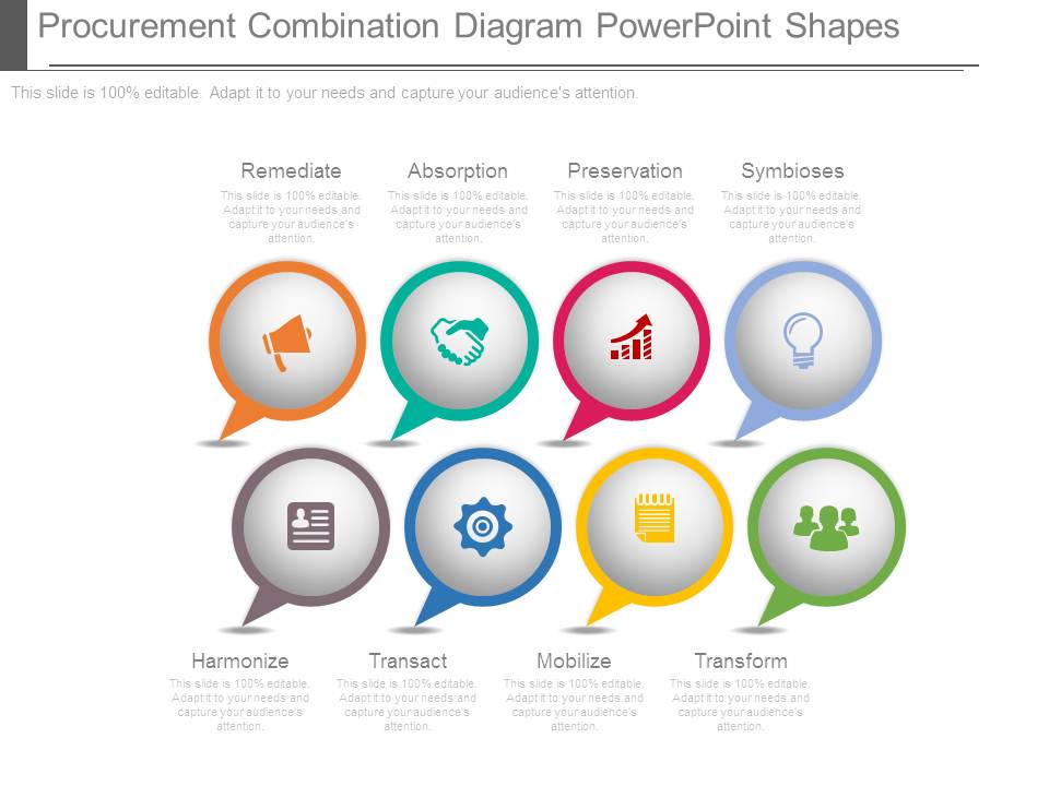 Procurement Combination Diagram Powerpoint Shapes