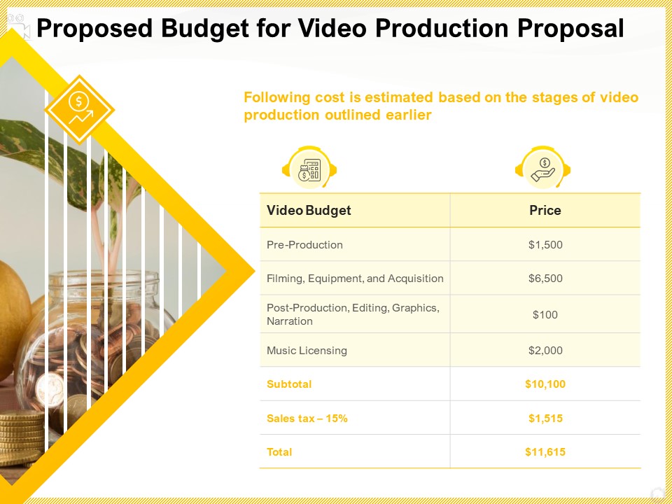 Producing Video Content Proposed Budget For Video Production Proposal Demonstration PDF