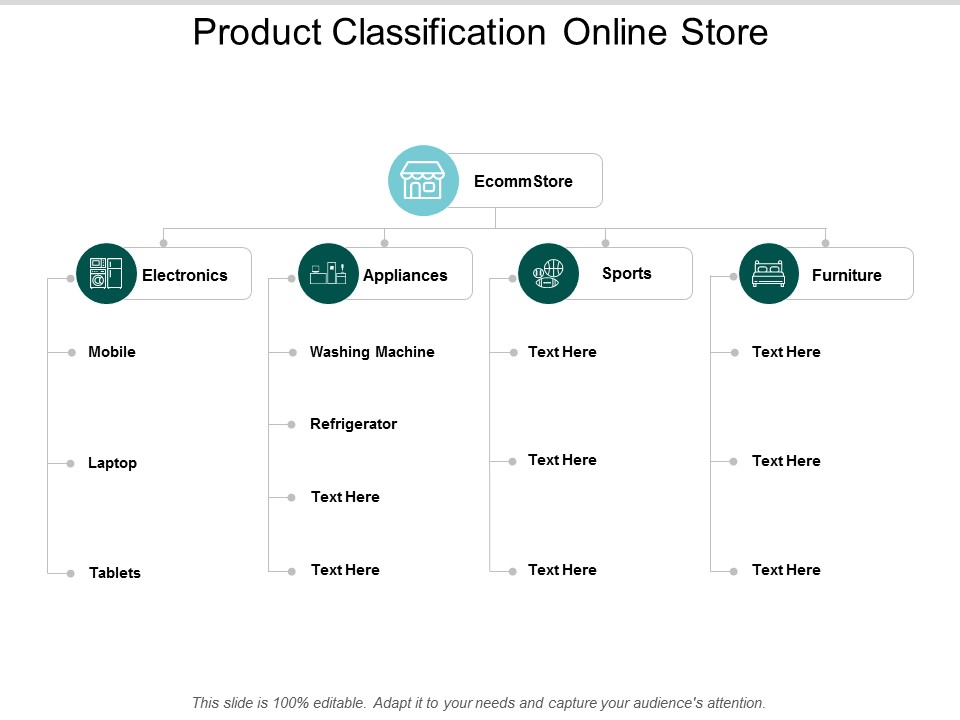 Product Classification Online Store Ppt PowerPoint Presentation Layouts Show
