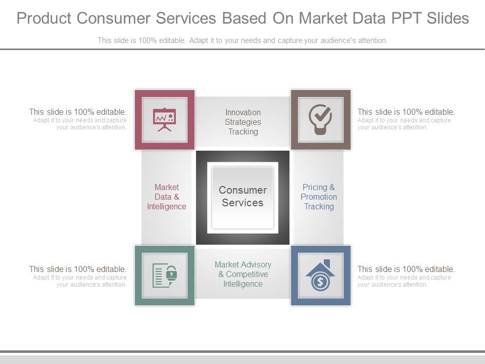 Product Consumer Services Based On Market Data Ppt Slides