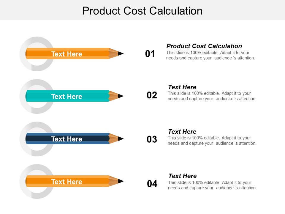 Product Cost Calculation Ppt PowerPoint Presentation Styles Inspiration Cpb