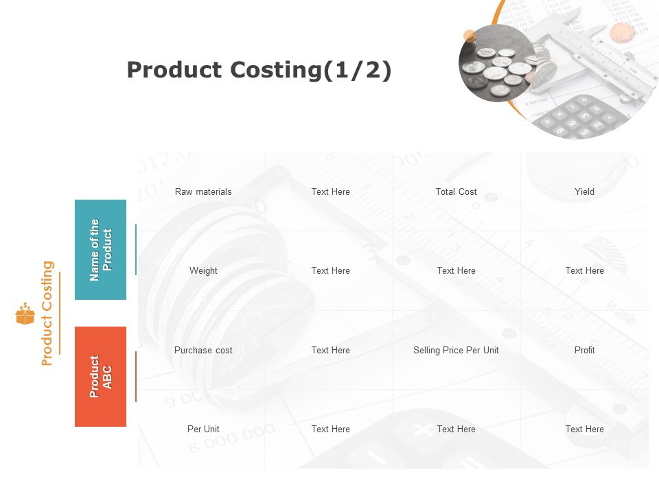 Product Cost Management PCM Product Costing Raw Ppt Show Example File PDF