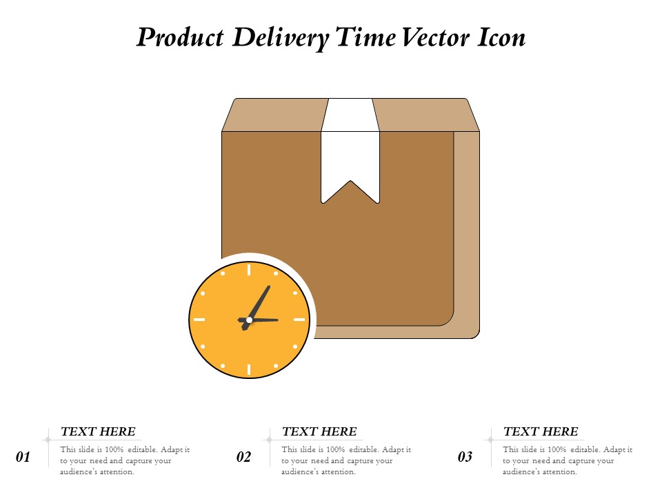 Product Delivery Time Vector Icon Ppt PowerPoint Presentation Inspiration Show PDF