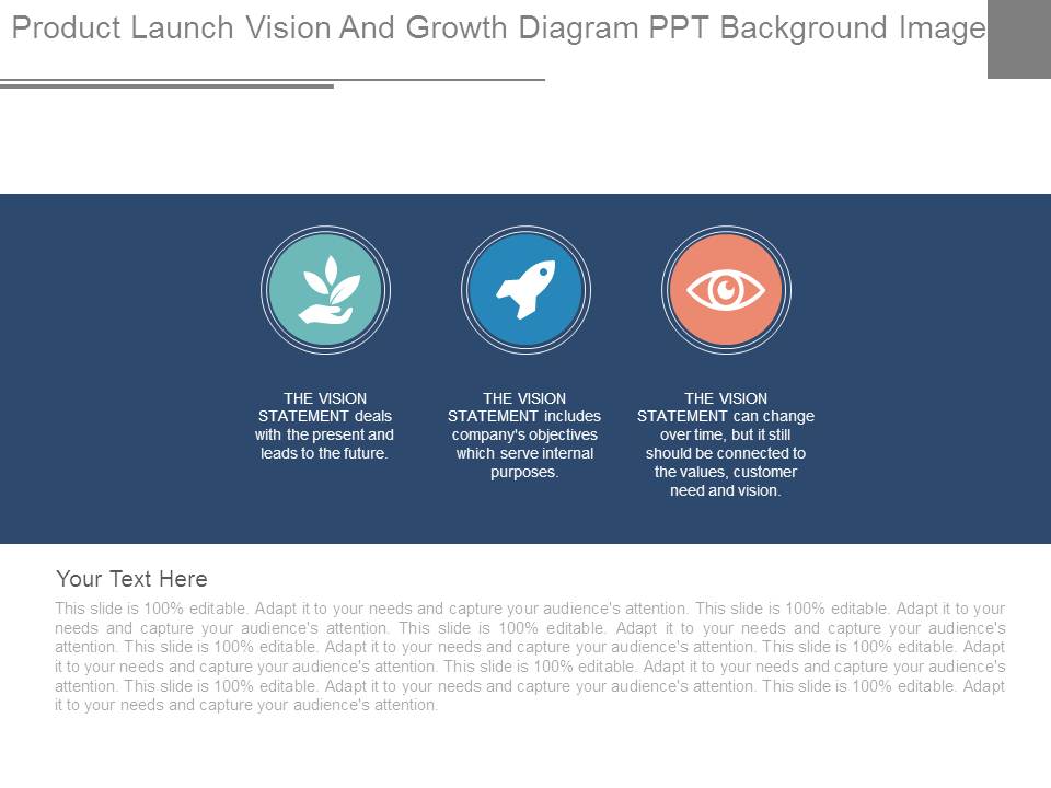 Product Launch Vision And Growth Diagram Ppt Background Images