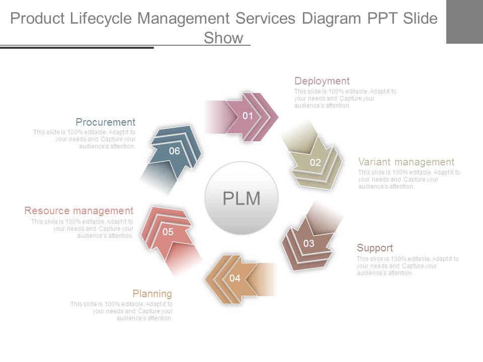 Product Lifecycle Management Services Diagram Ppt Slide Show