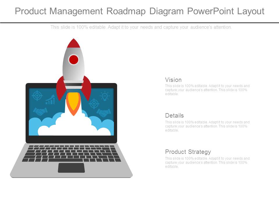 Product Management Roadmap Diagram Powerpoint Layout