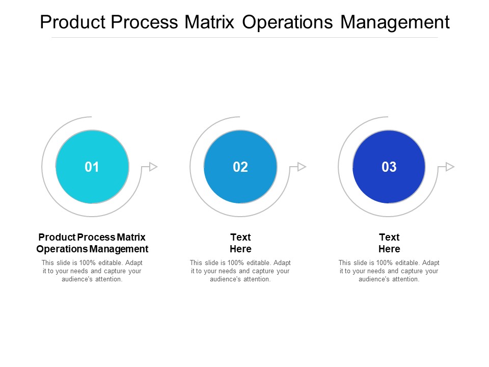 Product Process Matrix Operations Management Ppt PowerPoint Presentation Styles Show Cpb