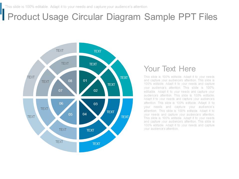 Product Usage Circular Diagram Sample Ppt Files