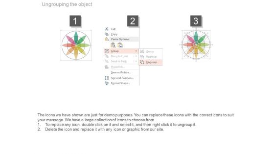 Product Usage Depth And Breadth Flower Petal Ppt Slides