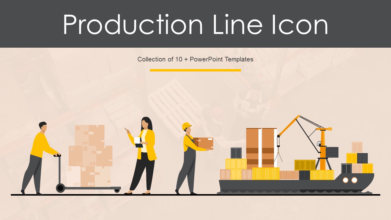 Production Line Icon Ppt PowerPoint Presentation Complete Deck With Slides