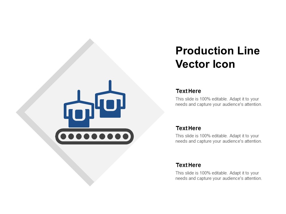 Production Line Vector Icon Ppt PowerPoint Presentation Infographic Template Background