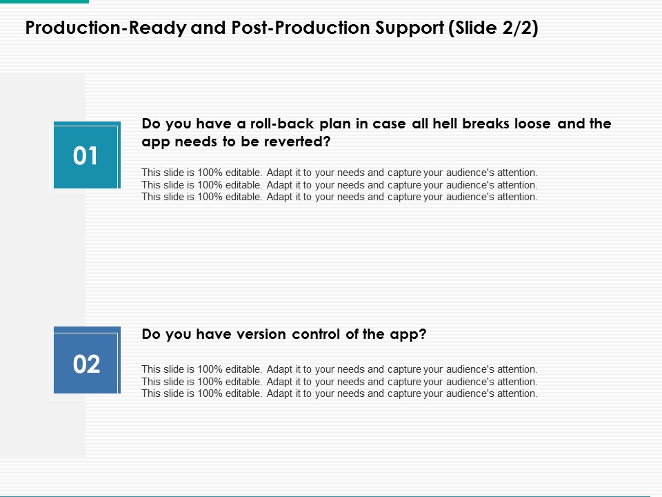 Production Ready And Post Production Support Management Ppt Powerpoint Presentation Styles Show
