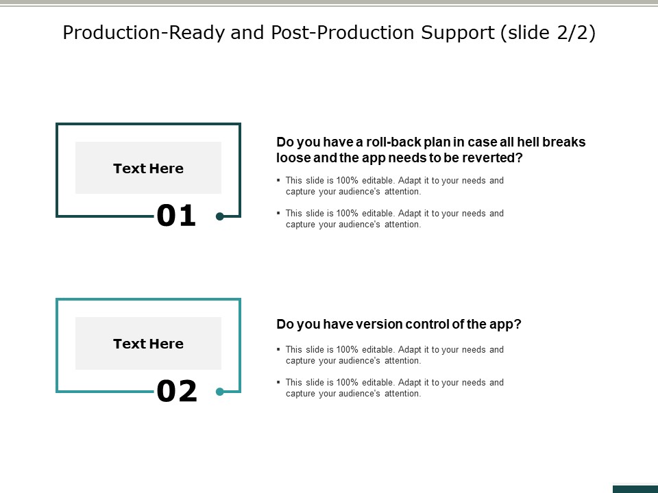 Production Ready And Post Production Support Slide Business Ppt PowerPoint Presentation Portfolio Clipart