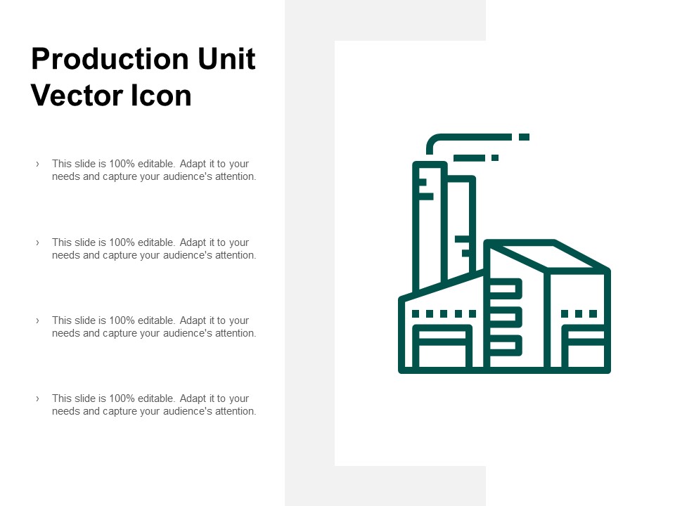 Production Unit Vector Icon Ppt PowerPoint Presentation Model Files