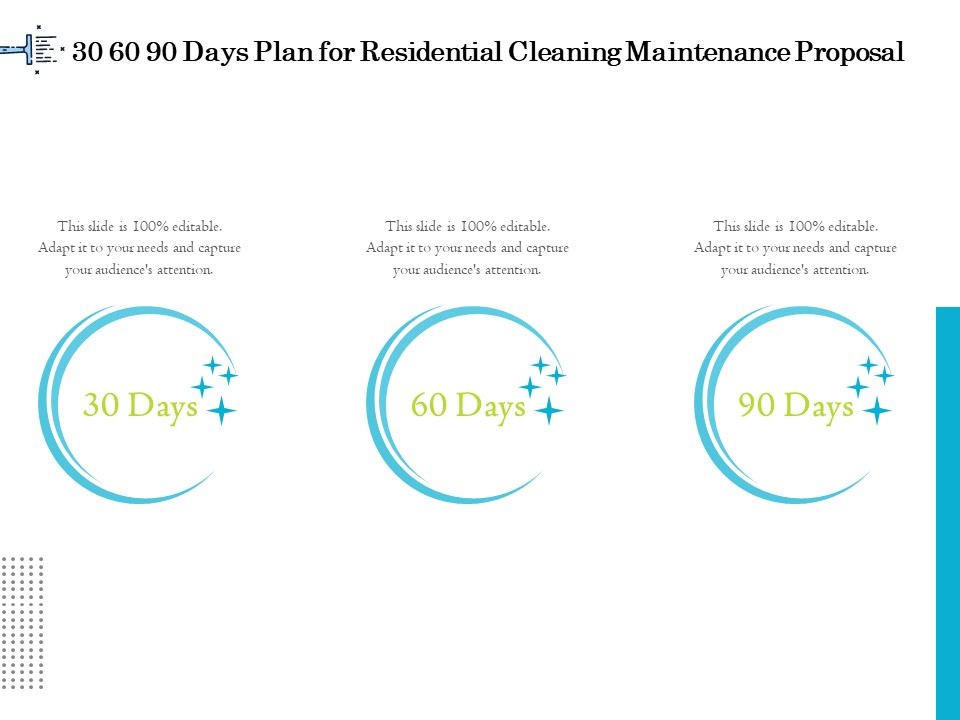 Professional House Cleaning Service 30 60 90 Days Plan For Residential Cleaning Maintenance Proposal Demonstration PDF