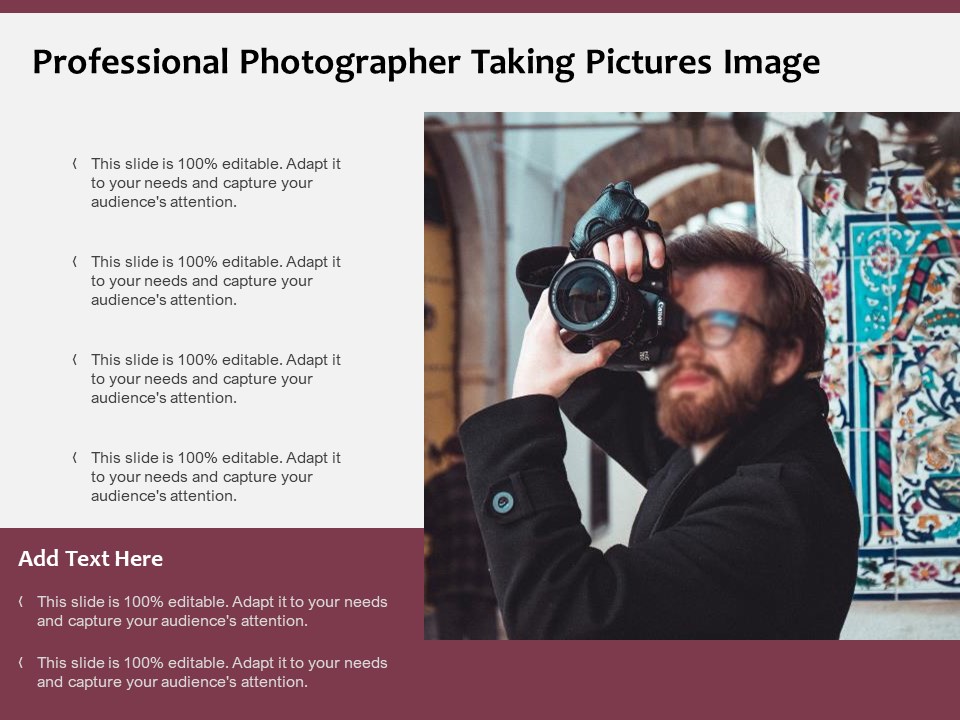 Professional Photographer Taking Pictures Image Ppt PowerPoint Presentation File Icon PDF