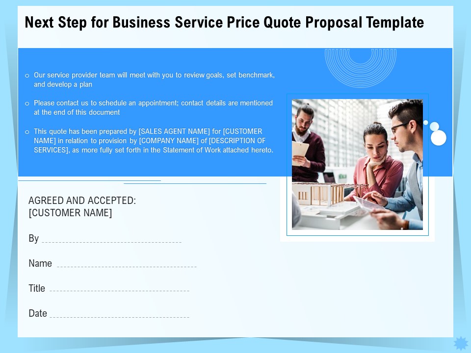 Professional Quotation Estimation Solutions Next Step For Business Service Price Quote Proposal Clipart PDF
