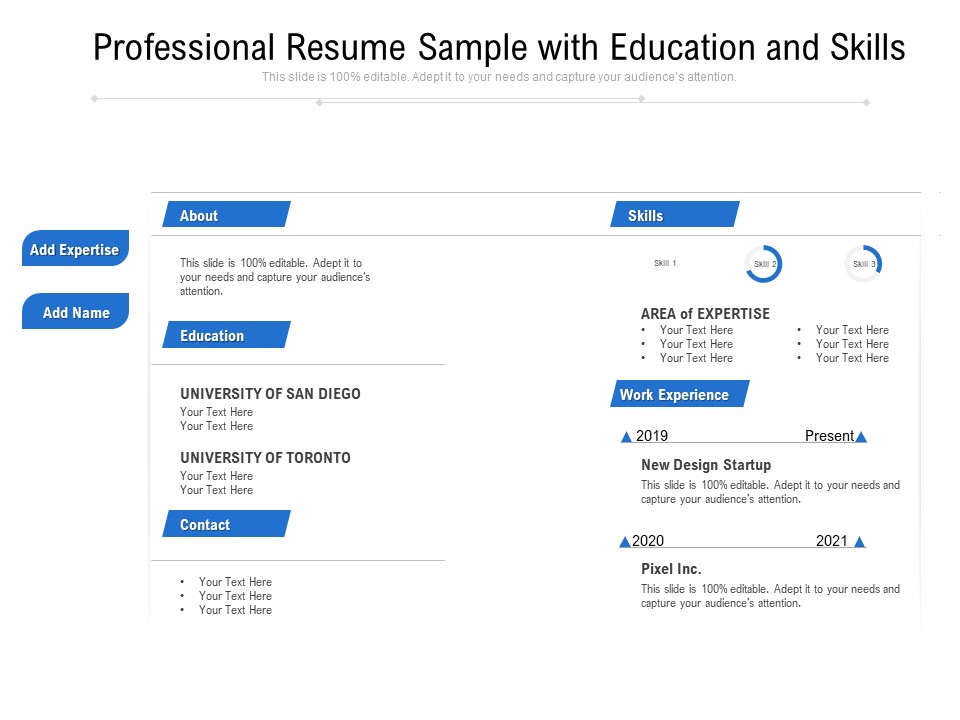 Professional Resume Sample With Education And Skills Ppt PowerPoint Presentation Model Slides PDF