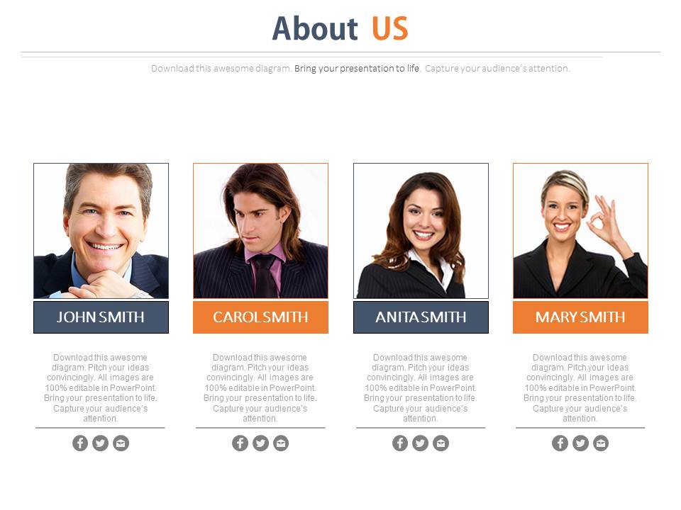 Professionals Team About Us Slide Powerpoint Slides