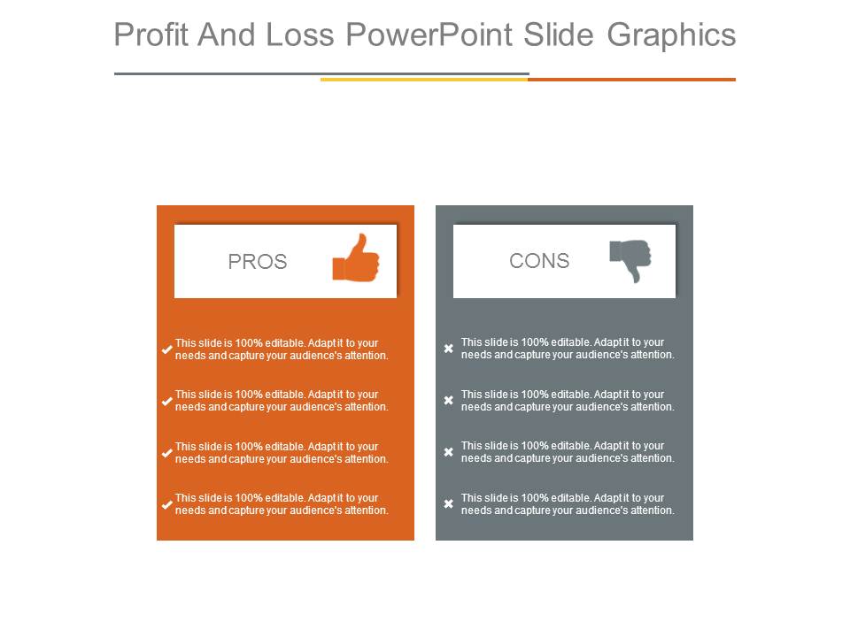 Profit And Loss Powerpoint Slide Graphics