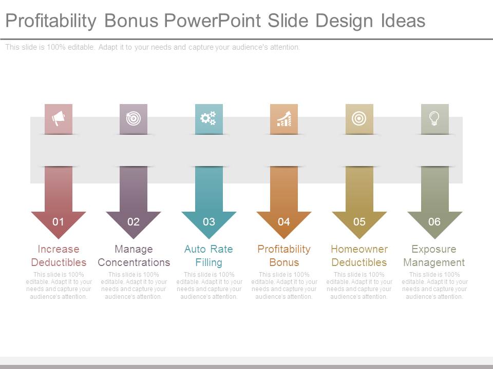 Profitability Bonus Powerpoint Slide Design Ideas