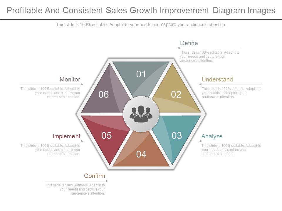 Profitable And Consistent Sales Growth Improvement Diagram Images