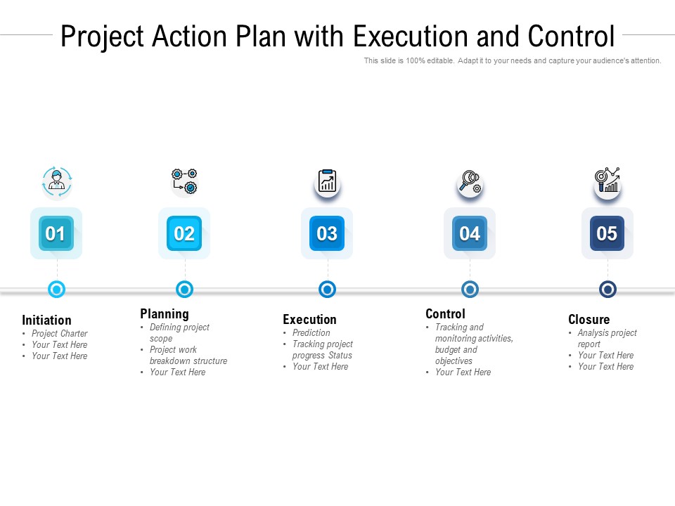 Project Action Plan With Execution And Control Ppt PowerPoint Presentation Show Styles PDF