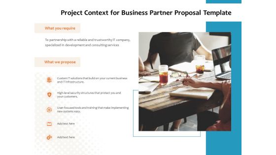 Project Context For Business Partner Proposal Template Ppt PowerPoint Presentation Styles Good